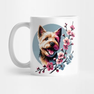 Norfolk Terrier's Springtime Cherry Blossom Delight Mug